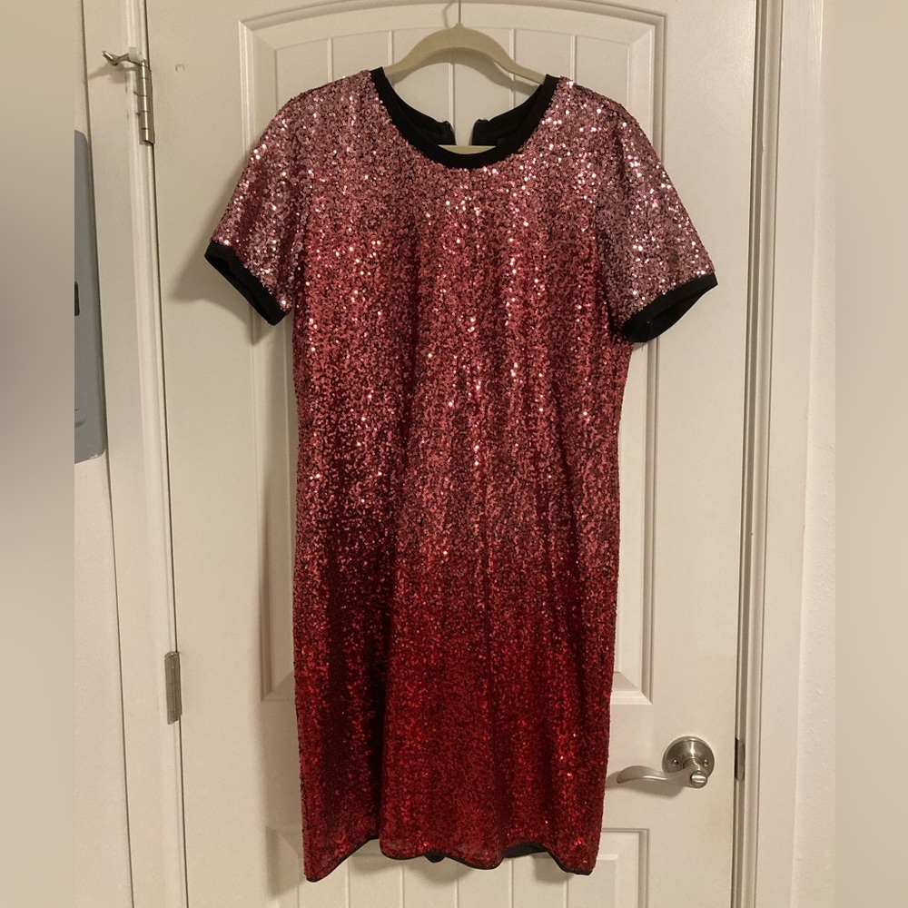 DKNY Pink Sequin Party Dress (12)